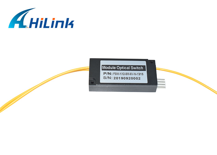 2x2 bypass Fiber Mechanical optical Switch with power connector