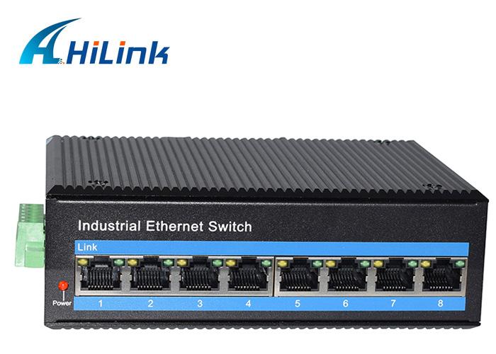 Industrial Ethernet Switch Un-Managed 8-port 10/100/1000Mbps Optical Industrial Media Converter