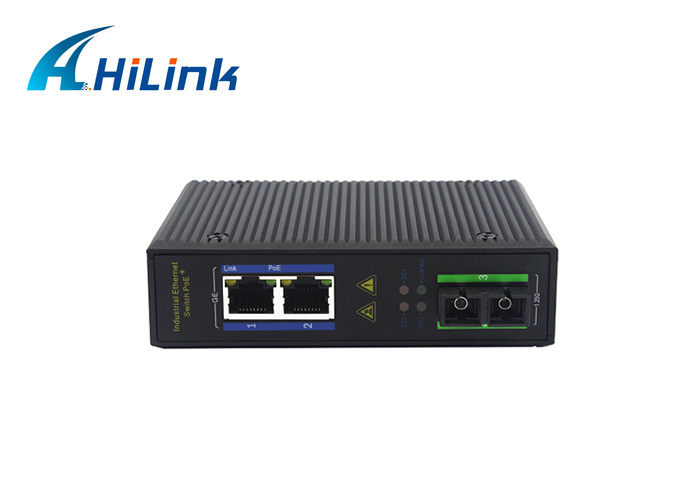 2-port 10/100/1000Base Ethernet+ 1-port 1000Base SC industrial Media Converter Fiber