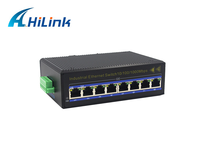 Industrial Ethernet Switch Un-Managed 8-port 10/100/1000Mbps Optical Industrial Media Converter